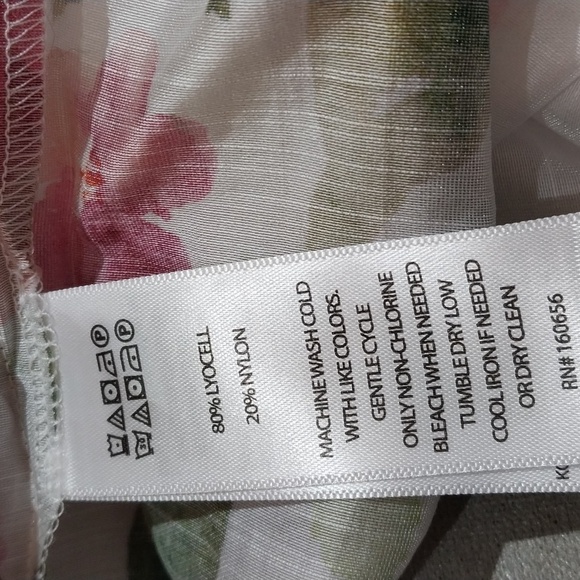 Nwt XL & Large JOIE Sheer White Floral Button Down Shirt - Picture 4 of 16